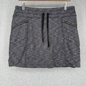 Athleta Metro Downtown Skort Size M Heathered Gray Pockets Tennis Prep Golf